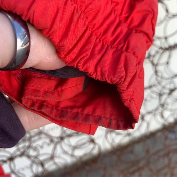 Vintage 90s Woolrich red winter ski coat jacket parka MEDIUM - Picture 12 of 12